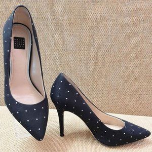 Size 7 Black WHBM Fabric High Heel Shoes